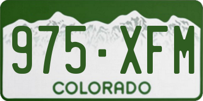 CO license plate 975XFM