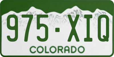 CO license plate 975XIQ