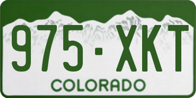 CO license plate 975XKT