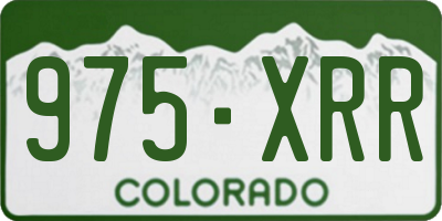 CO license plate 975XRR