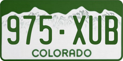 CO license plate 975XUB