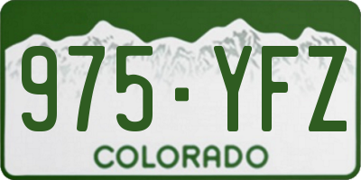 CO license plate 975YFZ