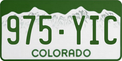 CO license plate 975YIC