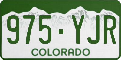 CO license plate 975YJR