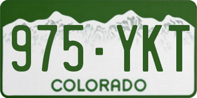 CO license plate 975YKT