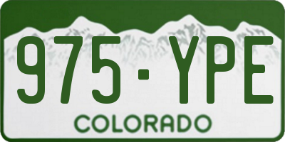 CO license plate 975YPE