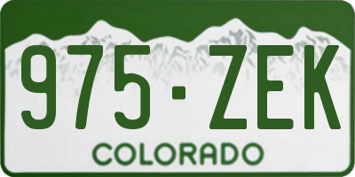 CO license plate 975ZEK