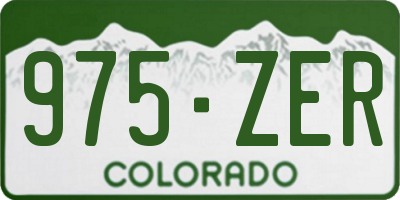 CO license plate 975ZER