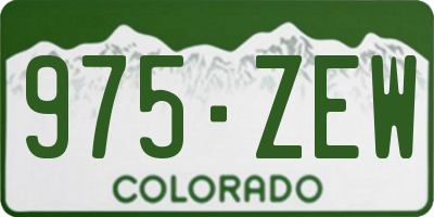 CO license plate 975ZEW