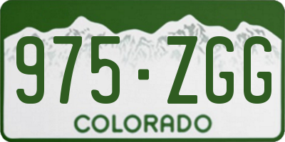 CO license plate 975ZGG