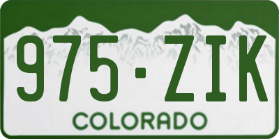 CO license plate 975ZIK