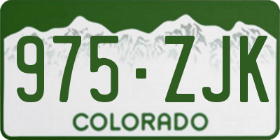 CO license plate 975ZJK