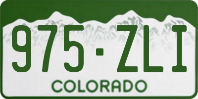 CO license plate 975ZLI