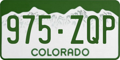 CO license plate 975ZQP
