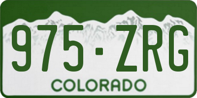 CO license plate 975ZRG