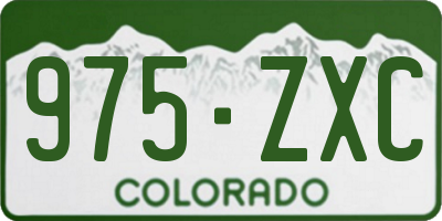 CO license plate 975ZXC