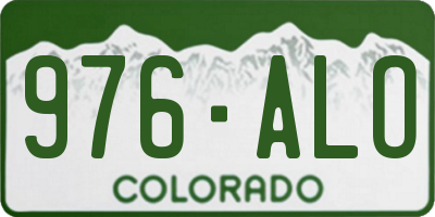 CO license plate 976ALO
