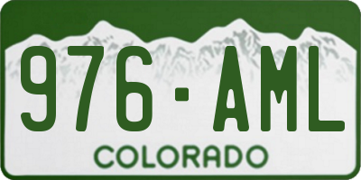 CO license plate 976AML
