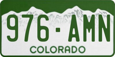CO license plate 976AMN