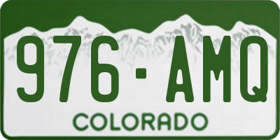 CO license plate 976AMQ