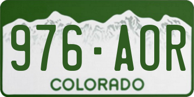 CO license plate 976AOR
