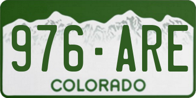 CO license plate 976ARE