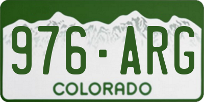 CO license plate 976ARG