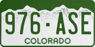 CO license plate 976ASE