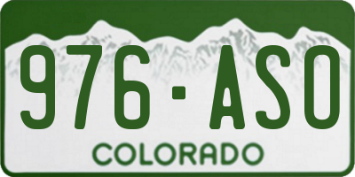CO license plate 976ASO