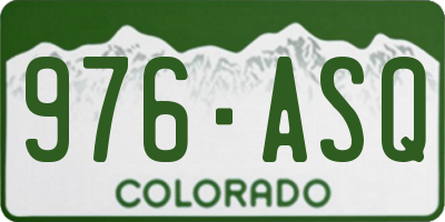 CO license plate 976ASQ