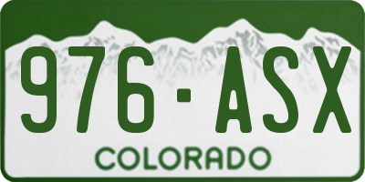 CO license plate 976ASX