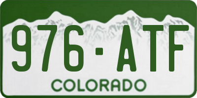 CO license plate 976ATF