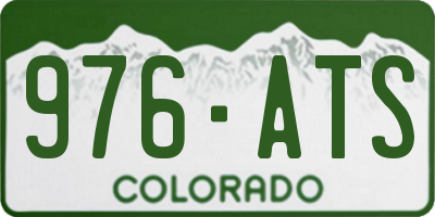CO license plate 976ATS