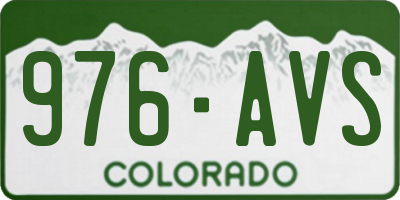 CO license plate 976AVS