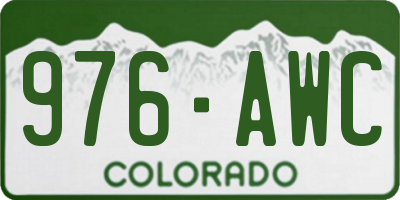 CO license plate 976AWC