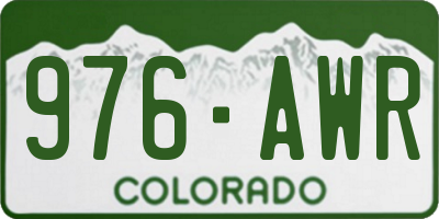 CO license plate 976AWR