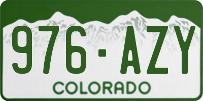 CO license plate 976AZY
