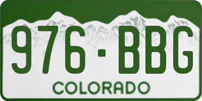 CO license plate 976BBG