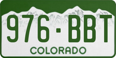 CO license plate 976BBT