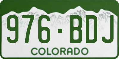 CO license plate 976BDJ