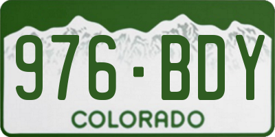 CO license plate 976BDY