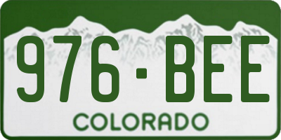 CO license plate 976BEE
