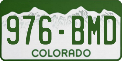 CO license plate 976BMD