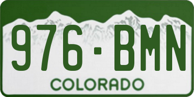 CO license plate 976BMN
