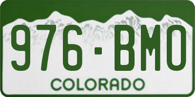 CO license plate 976BMO