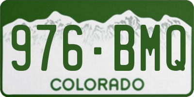 CO license plate 976BMQ