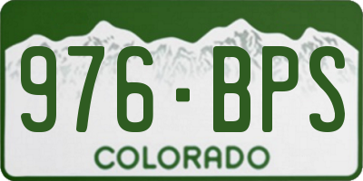 CO license plate 976BPS