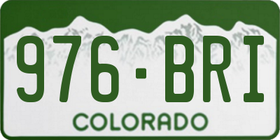 CO license plate 976BRI