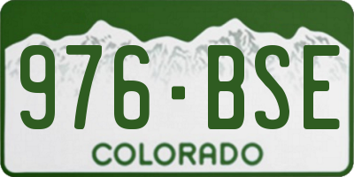 CO license plate 976BSE