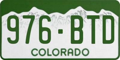 CO license plate 976BTD
